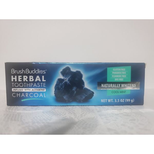 Brush Buddies Herbal Toothpaste w/Activated Charcoal 3.5oz EXP. 05/2024 (2R)