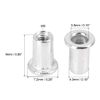 uxcell Flat Head Rivets Threaded Insert Nuts Aluminum Alloy Silver Tone for Car 110 Pcs M3