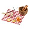 Miniature Picnic Basket Set for Gnomes / Money Gifts, Approx. 7 cm