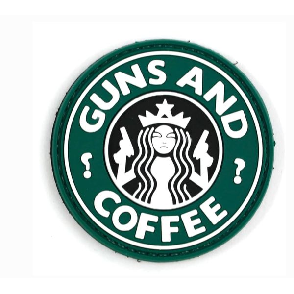 Patch Nation Guns & Coffee PVC Airsoft Paintball Morale Patch