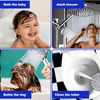 High Pressure Adjustable 8” Rain Square Shower Head with Handheld Spray Combo