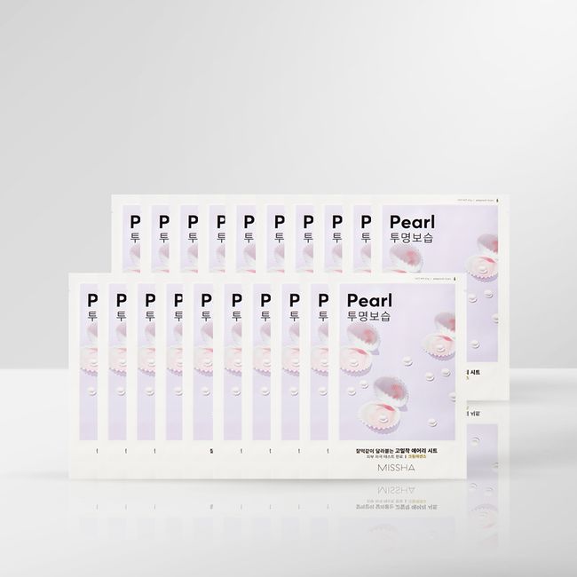 [Missha] (10+10) Airy close-fitting sheet mask [Pearl] 20 sheets set