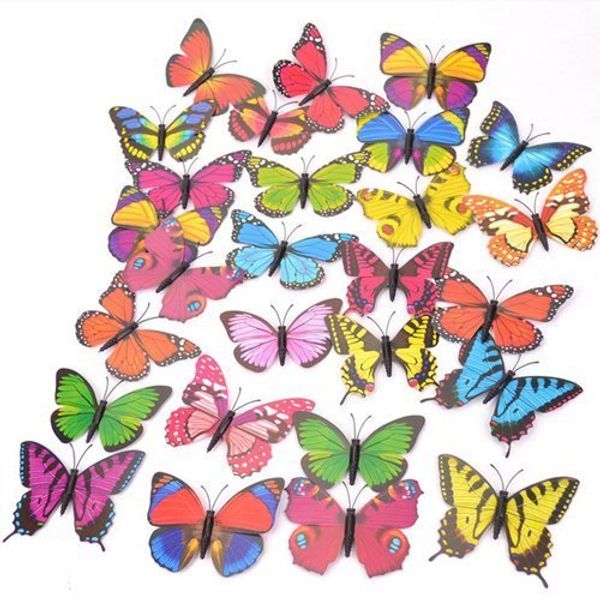 Large Decorative Magnetic butterflies (12 assorted)