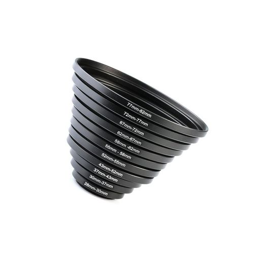 K&F Concept 11pcs Metal Stepping Rings -Includes Step Up Ring Set (26-30MM,30-37MM,37-43MM,43-52MM,52-55MM,55-58MM,58-62MM, 62-67MM,67-72MM,72-77MM,77-82MM for Canon Nikon DSLR Cameras