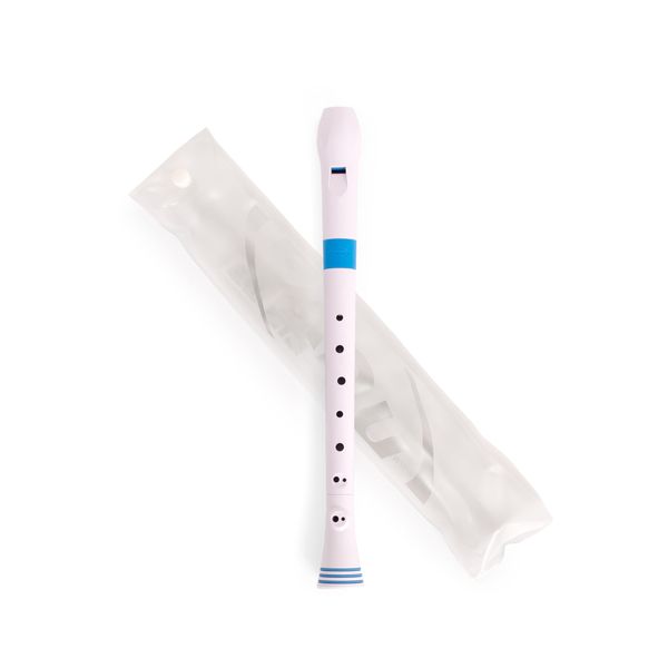 Nuvo N310RDBL Descant Soprano Recorder - White/Blue Trim