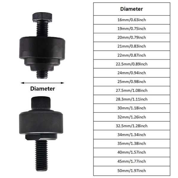 25mm Metal Punch Hole Punch,Sheet Metal Punch Hole, Hole Opener for Q.Max Sheet Metal Punch Hole Punch-Hexagon Socket