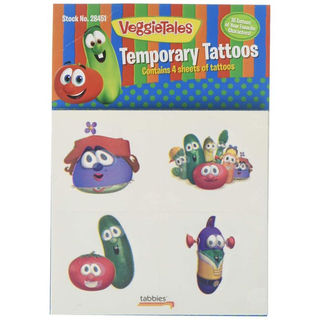 VeggieTale Temporary Tattoos