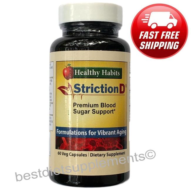 Striction D Premium Blood Sugar Support 60 Capsules Healthy Habits