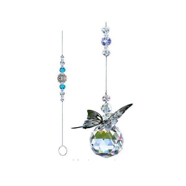 ngy Crystal Suncatcher,hanging Butterfly Crystal prism,Window Hanging Ornament Rainbow Pendant ,home decor&Gift,pack of 1