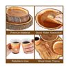 durony 350 Pieces Camping Wood Grain Slice Tableware Set Rustic Camo Hunter P...