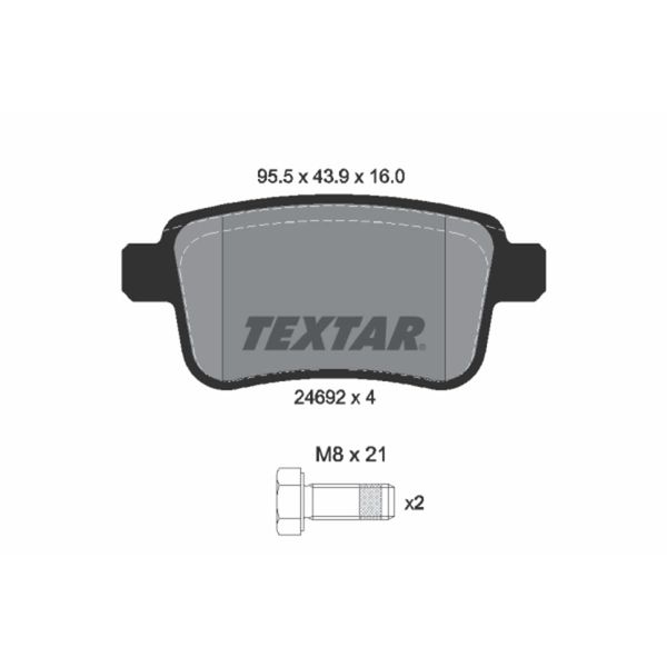 Textar 2469204 Brake Pad Set, disc brake