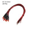 sourcing map 20Pcs 3mm Pre Wired LED, Red DC12V Diffused Lens, Light Emitting Diodes