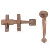 Van Dyke's Restorers Solid Metal Rustic Gate Latch Set with Tapered Handle - Weathered Bronze