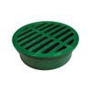 10 pack Round Grate 4 in. Plastic Green Structural Foam Polyolefin 
