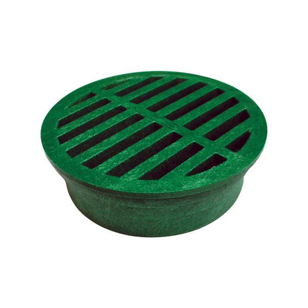 10 pack Round Grate 4 in. Plastic Green Structural Foam Polyolefin 