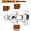 Soft Opening Kitchen Cabinet Hinges 30 Pairs (60Pcs), Satin Nickel Face Frame Mo