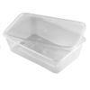 1000ml PLASTIC RECTANGULAR CONTAINERS & LIDS CLEAR MICROWAVE SAFE FOOD TAKEAWAY (Qty : 250)