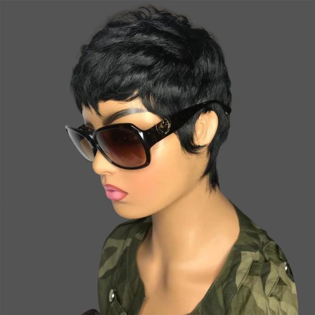 VRZ Pixie Cut Wig Human Hair Short Pixie Cut Wigs for Black Women Human Hair Glueless Wear and Go Wig Full Machine Made Wig