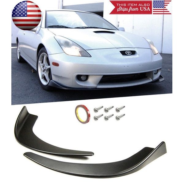 Front Bumper Lip Diffuser Fin Spoiler Canard Splitters Winglet  Blade For  Chevy