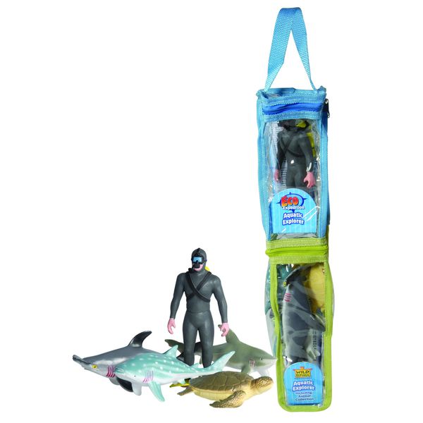 Wild Republic Diver, Toy Figure, Bath Toy, Pool Fun, Underwater Adventure, Double Tube, Ocean Theme