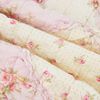 Original 100% Cotton Patchwork Quilt Full Queen Size Pink Floral Bedspread Co...