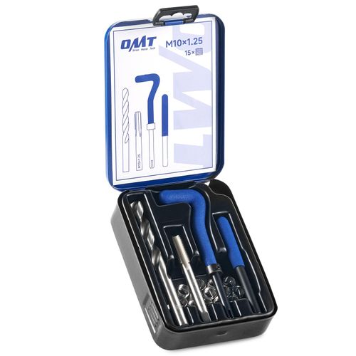 Orion Motor Tech Helicoil Thread Repair Kit, M10x1.25 Thread Repair Tool with HSS Drill Bit & 15 Thread Inserts, Metric Thread Repair Installation Kit for Rethreading Internal Threads with Carry Case