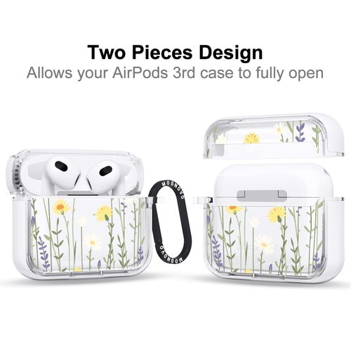 MOSNOVO Luxe Metal Ring Case for AirPods 3rd Generation, Stylish Yet Protective