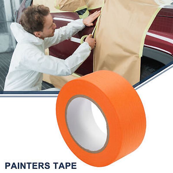 Masking Tape, 2 Inches x 60.1 Yards Paint Painters Tape Orange, 1 Pc