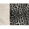 Faux Leather PU Vinyl Fabric Material Leopard Print Grey 1MTR
