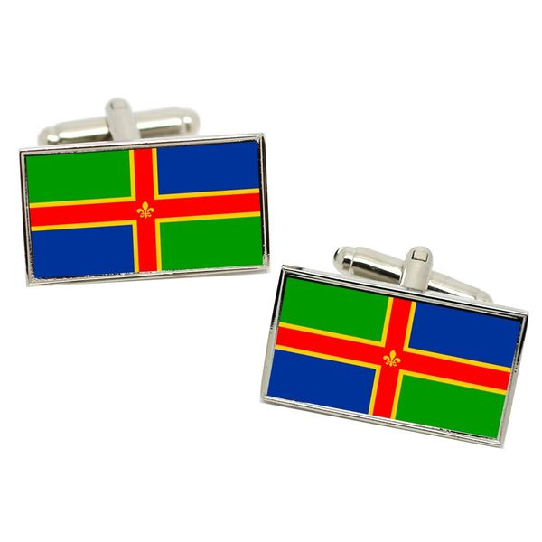 Lincolnshire (England) Flag Cufflinks in Box