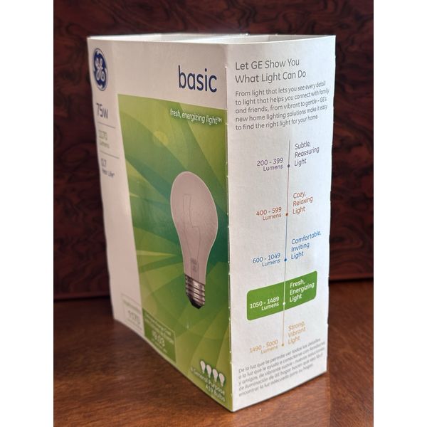 GE - 75 w - General Purpose A19 - Light Bulbs - 1 Pack/4 Bulbs 