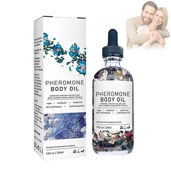 Pheromone Body Oil, Natural Cold Pressed Pheromone Body Oil Perfume for Women, Massage Oil, Hydrating Body Oil, Moisturizing Body Oil, Hydration for Dry Skin, Body Oil For Women and Men