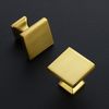 Home Expert 5 Pack Cabinet Knobs Gold Kitchen Cabinet Knobs Gold Knobs for Dresser Drawers Brushed Brass Kitchen Hardware for Cabinets Square Drawer Pulls