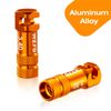 HZJD Bike Presta Valve Caps, Orange, Integrated Core Spoke Removal Function(2 Pack)