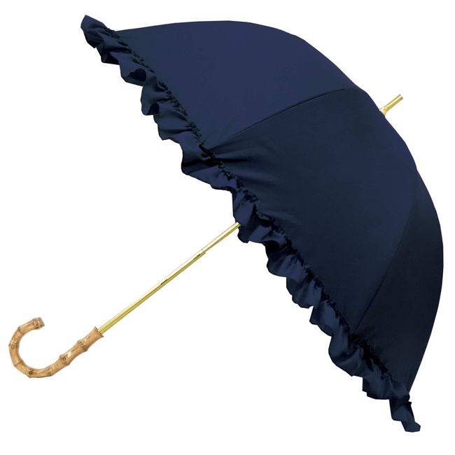 Pink Trick 87133 Parasol Navy 19.7 inches (50 cm) Ruffle 6 Ribs