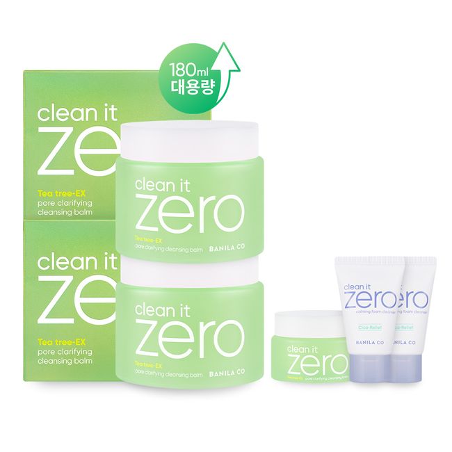 [Vanillaco] NEW Clean It Zero Pore Clarifying Cleansing Balm 180ML 2pcs Set (Giveaway: Pore Balm 25ML + Calming Foam 30ml 2pcs)