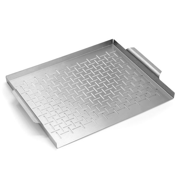 Yukon Glory™ YG-719 Premium Large Stainless Steel Pan Topper Tray For Outdoor Grill - Perfect for Veggie Grilling,BBQ and More - Great Grilling Accessories and Grilling Gifts