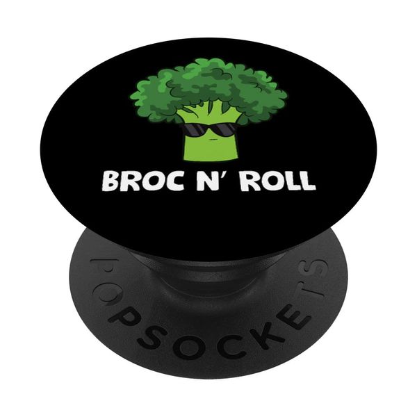 Broccoli Broc N Roll Vegetable Love Broccoli PopSockets Swappable PopGrip