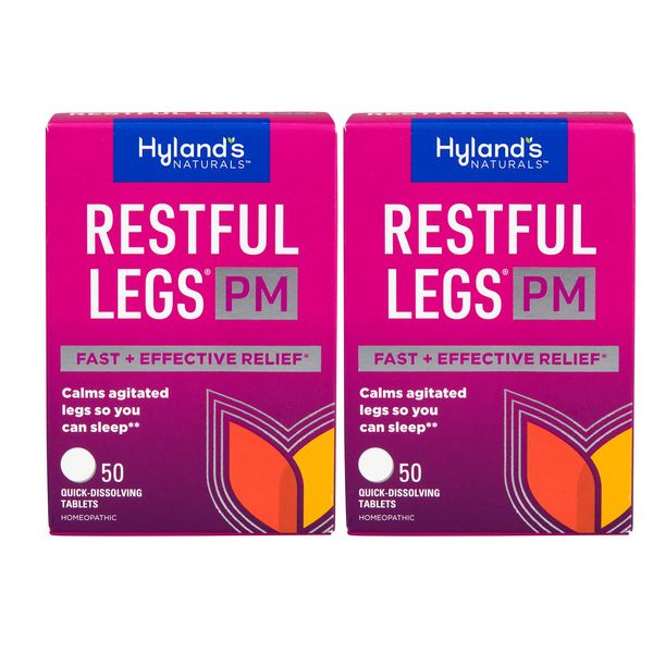 Hyland's Restful Legs PM Quick Dissolving Tablets - 50 Tablets (Pack of 2)
