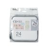 ELECOM DVD/CD Case, Semi-Hard, Zippered, Holds 24 Discs, White, CCD-H24WH