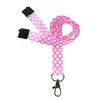 Customcard ltd. DotPink Printed Staff Visitor Polka Dot Lanyards