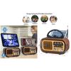Solar-Powered AM/FM Shortwave Retro Radio With Bluetooth Speaker MP3 USB Player