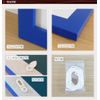 Poster Frame, Wooden, UV Protection Pet Board Specification (Blue, A4 Size)
