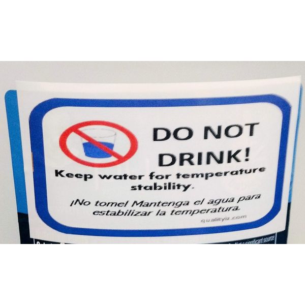 Do Not Drink, Water Bilingual Adhesive Labels (10pk)