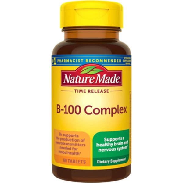 Nature Made Time Release Vitamin B-100 High Potency B Complex, Dietary...