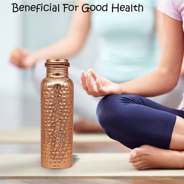 Ayurveda Healing Health Copper Water Bottle For Travelling Purpose Yoga