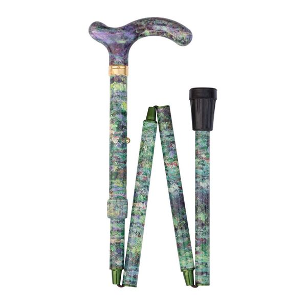 4663D Monet Lilies National Gallery Petite Folding Walking Stick Cane