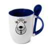 Giftme Space Hopper Retro Mug, Nostalgia Mug, Unique Spoon Ceramic Mug. (Blue)
