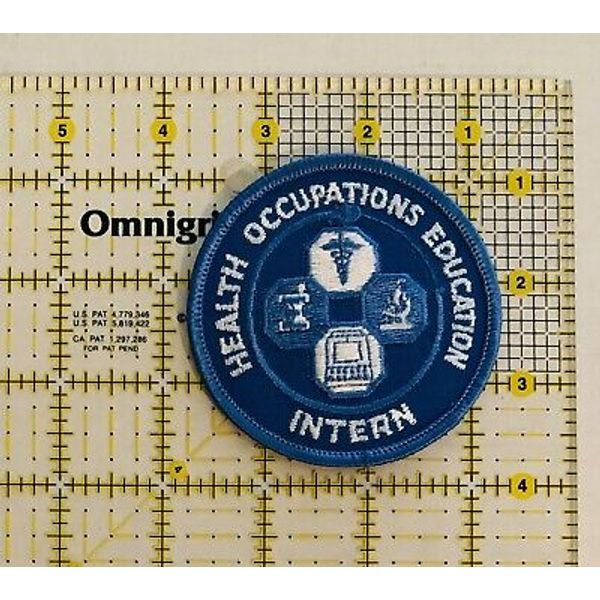 Health Occupations Education Intern Iron On Patch Embroidered Medicine Patch