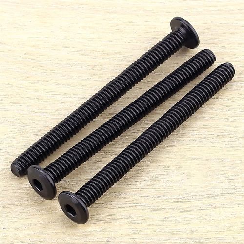 M6-1.0 x 70mm (10 pcs) Black Hex Socket Head Cap Screws, 304 Stainless Steel 18/8, Furniture Bolts, Connector Screws for Furniture, Black Oxide Finish, Full Thread, Hex Spanner Wrench Included
